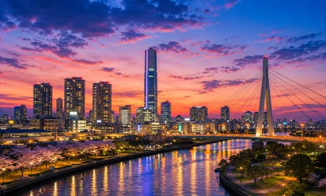 Saitama at dusk